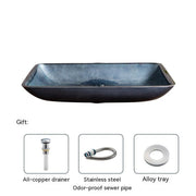 Pure Color Tempered Glass Table Basin Simple Art Bathroom Inter-platform