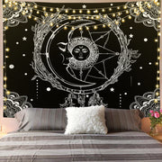 Mandala Tapestry for Home Decor White Black Sun And Moon Tapestry Wall Hanging Gossip Tapestries Bedroom Wall Covering