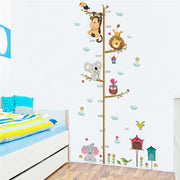 Cartoon Animals Height Measure Wall Sticker Decor Wall Art