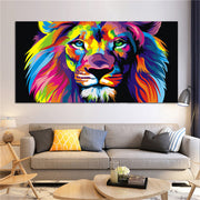 Art Print Poster Colorful Lion Canvas Painting Wall Art Home Living Room Decor