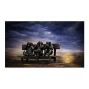 3 Monkeys Poster Cool Graffiti Street Art Canvas Painting Wall Art Living Room Home Decor